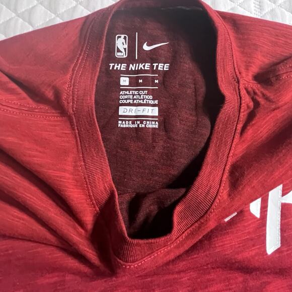 Nike Mens NBA Houston Rockets Dri-fit The Nike Tee SS Shirt Red Sz Med - Picture 5 of 8